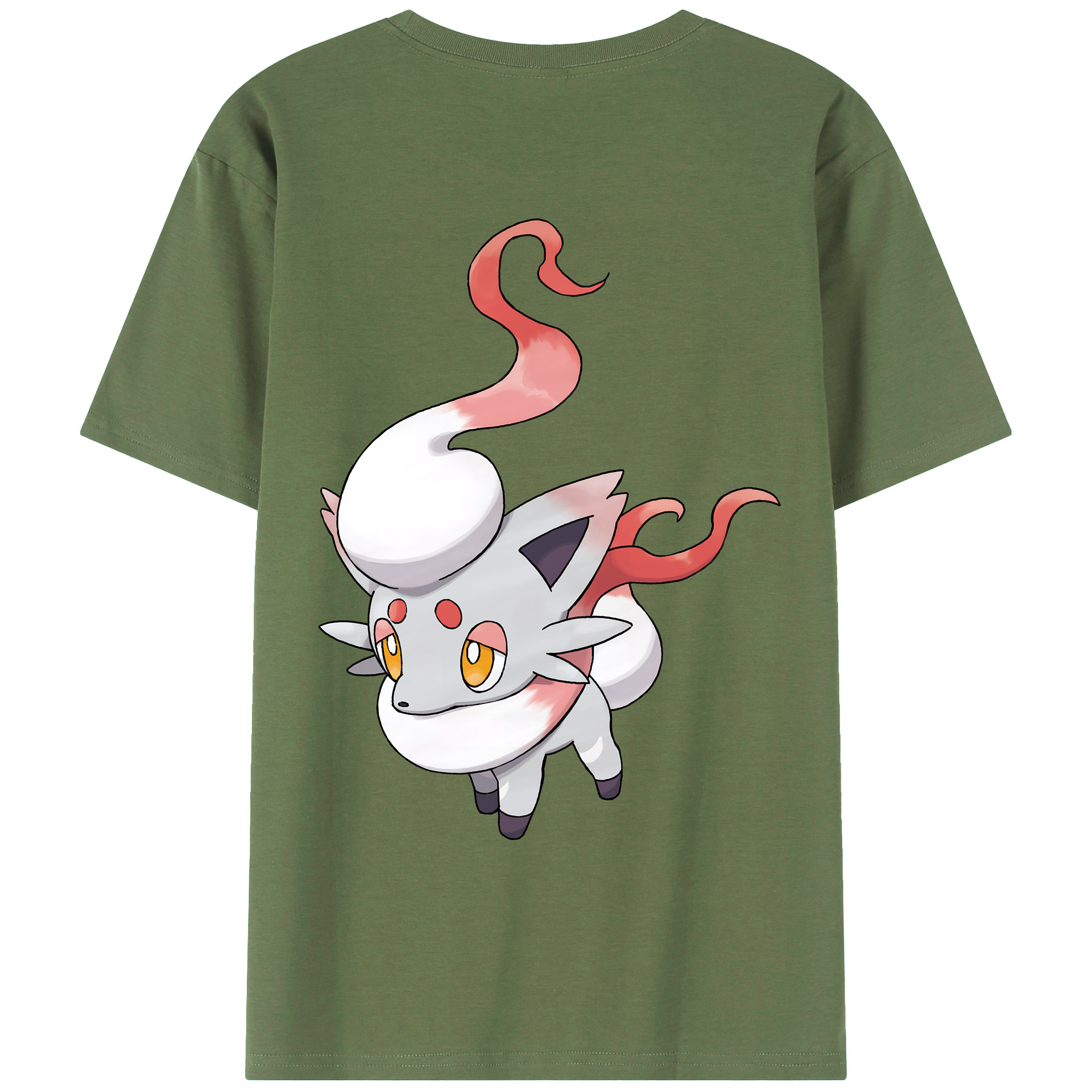 （画像用） ポケットモンスター Pokémon 綿100％ メンズ半袖Tシャツ（バックプリント） 通気性